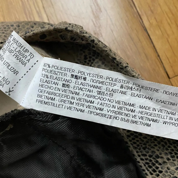 Zara Snake Print Zipper Detail Skinny Pants Size 2 - Picture 6 of 8